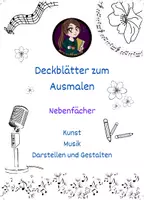 Vorschau - Arbeitsblätter - Deckblätter zum Ausmalen Nebenfächer (Kunst, Musik und DuG) - Deckblatt