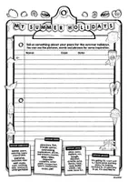 Vorschau - Arbeitsblätter - My Summer Holidays • Writing activity - Seite 2