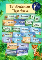 Vorschau - Mal- und Bastelvorlagen - Tigerklasse - Tafelkalender / Dauerkalender - Deckblatt
