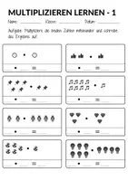 Vorschau - Arbeitsblätter - Multiplikation Rechenübungen 2. Klasse bis 3. Klasse Mathematik - Seite 1
