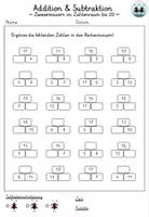 Vorschau - Arbeitsblätter - Rechenmauern - Addition & Subtraktion | Zahlenraum bis 20 | Zweiermauern - Seite 2