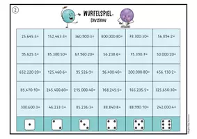 Vorschau - Arbeitsblätter - Division: Würfelspiel für die 3. / 4. Klasse der Grundschule (Mathematik) - Seite 3