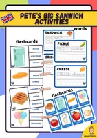 Vorschau - Stationenlernen - Pete's big sandwich 4 activities in English - Deckblatt