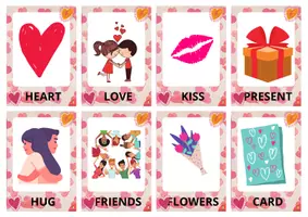 Vorschau - Bildkarten - VALENTINE'S DAY FLASHCARDS in english - Seite 1