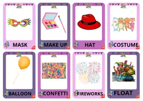 Vorschau - Bildkarten - Carnival flashcards in english - Seite 1