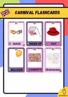 Vorschau - Bildkarten - Carnival flashcards in english - Deckblatt