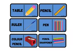 Vorschau - Stationenlernen - school supplies domino in english - Seite 2