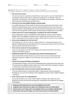 Vorschau - Arbeitsblätter - AB mit Fragen zum Thema "Carl von Linné" + Lösungsblatt - Seite 1