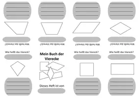 Vorschau - Arbeitsblätter - Vierecke-Faltbuch - Seite 1