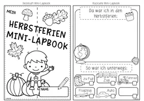 Vorschau - Stundenentwürfe - Meine Herbstferien | Mini-Lapbook | Bastelvorlage - Seite 2