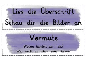 Vorschau - Poster - Lesestrategien Aushänge für Tafel bzw. Klassenraum - Seite 2