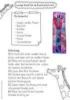 Vorschau - Stundenentwürfe - Lustige Giraffen im Kunstunterricht, Kunstexperiment mit Kerzen malen - Seite 1