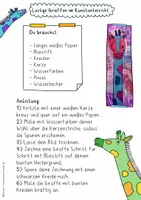 Vorschau - Stundenentwürfe - Lustige Giraffen im Kunstunterricht, Kunstexperiment mit Kerzen malen - Seite 2