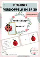 Vorschau - Arbeitsblätter - Domino Verdopplung - Verdopplungsaufgaben im ZR 20 - Marienkäfer - Matheförderung - Deckblatt