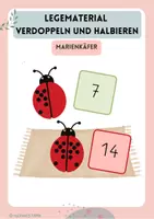 Vorschau - Spiele - Legematerial Marienkäfer - Verdopplung - Ziffern - Punkte - Matheförderung - Deckblatt