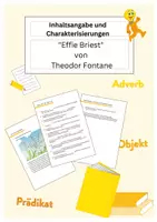 Vorschau - Arbeitsblätter - Inhaltsangabe & Charakterisierungen - "Effi Briest" von Theodor Fontane - Deckblatt