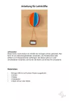 Vorschau - Mal- und Bastelvorlagen - Ballon basteln, Türdekoration und Geburtstagskalender, Kunst Grundschule - Seite 1