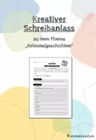 Vorschau - Arbeitsblätter - Kreativer Schreibanlass zu dem Thema Kriminalgeschichten: "Kalenderkrimi" - Deckblatt