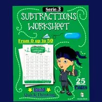 Aperçu - Feuilles d'exercices - Série 3 - Feuilles de calcul (-) de 0 à 50 - 25 pages - Page de couverture