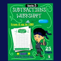 Aperçu - Feuilles d'exercices - Série 5 - Feuilles de calcul (-) de 0 à 100 - 25 pages - Page de couverture