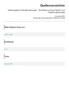 Vorschau - Arbeitsblätter - Inhaltsangabe & Charakterisierungen - "Der Richter und sein Henker" von Friedrich Dürrenmatt - Seite 1