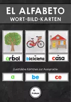 Vorschau - Präsentationen/Tafelbilder - El alfabeto - Wort-Bild-Karten mit Cliparts (Alphabet) - Deckblatt