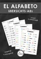 Vorschau - Arbeitsblätter - El alfabeto - Übersicht + Arbeitsblätter (Alphabet) - Deckblatt