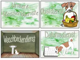 Vorschau - Präsentationen/Tafelbilder - Klassendienste Hundeklasse #Jack Russel #Klassentier - Seite 1