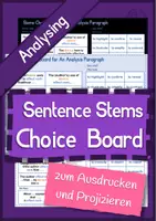 Vorschau - Arbeitsblätter - Satzbausteine für Text Analysis - Deckblatt