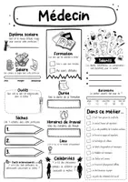 Vorschau - Arbeitsblätter - Médecin Fiche signalétique (français) - Seite 1