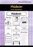 Vorschau - Arbeitsblätter - Médecin Fiche signalétique (français) - Deckblatt