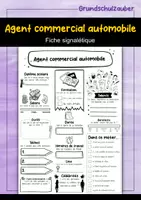 Vorschau - Arbeitsblätter - Agent commercial automobile Fiche signalétique (français) - Deckblatt