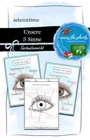 Vorschau - Arbeitsblätter - Unsere fünf Sinne: Merkblatt & ABs - Deckblatt