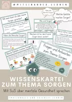 Vorschau - Fördermaterial/Inklusion - Wissenskartei zum Thema Sorgen - Deckblatt