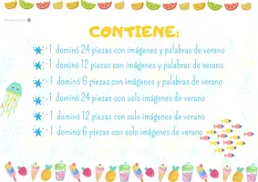 Vista previa - Juegos / Gamificación - VERANO - AGUDEZA VISUAL: Dominó Veraniego. - página 3