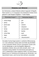Vorschau - Stationenlernen - word search - school things - Seite 1