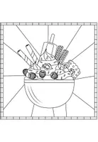 Vorschau - Mal- und Bastelvorlagen - Malvorlagen / Ausmalbilder "Eis essen" Kunst / Kunstprojekt - Seite 1