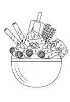 Vorschau - Mal- und Bastelvorlagen - Malvorlagen / Ausmalbilder "Eis essen" Kunst / Kunstprojekt - Seite 2