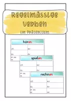 Vorschau - Arbeitsblätter - Regelmässige Verben im Präteritum - Deckblatt