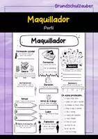 Vorschau - Arbeitsblätter - Maquillador Perfil (español) - Deckblatt
