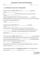 Vorschau - Arbeitsblätter - Klassenarbeit zur Getrennt und Zusammenschreibung ab Klasse 7 mit Lösung - Deckblatt