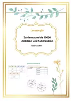 Vorschau - Stundenentwürfe - Lernstraße: Zahlenraum bis 10000 (Übung) - Deckblatt