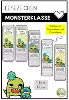 Vorschau - Poster - Lesezeichen - Monsterklasse - Geschenk zum Schulstart - Deckblatt