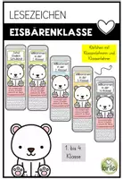 Vorschau - Poster - Lesezeichen - Eisbärenklasse - Geschenk zum Schulstart - Deckblatt