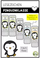 Vorschau - Poster - Lesezeichen - Pinguinklasse - Geschenk zum Schulstart - Deckblatt