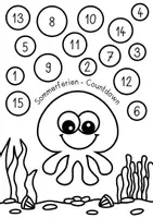 Vorschau - Mal- und Bastelvorlagen - Sommerferien Countdown, Ausmalbild, 15 Tage - Seite 3