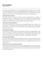 Vorschau - Arbeitsblätter - Das Saxophon (Infotext und Übungen) - Seite 1