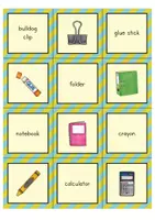 Vista previa - Juegos / Gamificación - School objects / Útiles escolares: Matching Pairs Game | Juego de Memory (inglés) - página 3