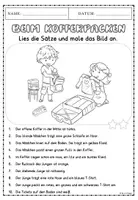 Vorschau - Arbeitsblätter - Lese-Mal-Bild Sommer "Beim Kofferpacken" - differenziert - Seite 3