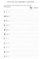 Vorschau - Arbeitsblätter - Ich lerne das Alphabet schreiben (kleine Buchstaben) - Seite 1